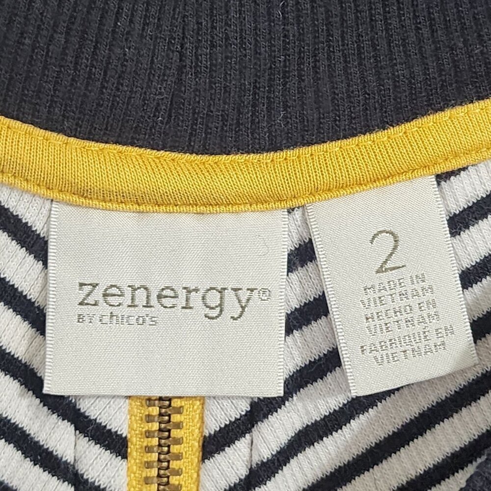 Zenergy By Chico's Womens 3/4 Sleeve Top Size 2/L Top  JCT - Picture 4 of 7